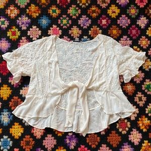 American Eagle crop with tie, lightweight